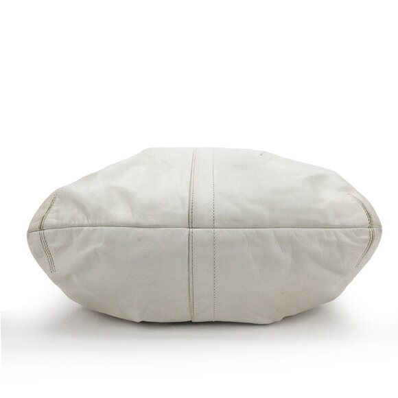 COACH Hampton White Ivory Belted/Pleated Hobo Shoulder Bag - K0693-10205 - Picture 16 of 16